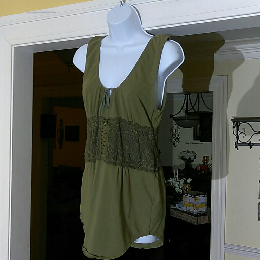 Free people peasant girl sleeveless top
